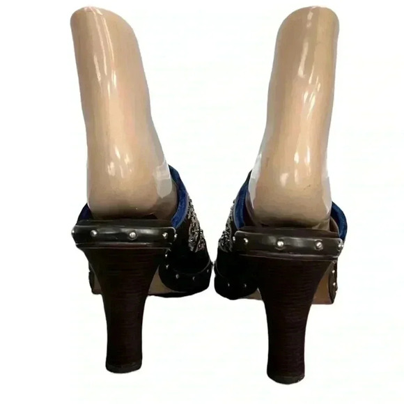 Cole Haan Kyrene Brown Suede Floral Embellished Mule Size 7.5 - Picture 2 of 6